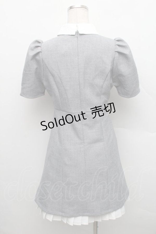 画像2: An MILLE / 裾プリーツミニワンピース  グレー S-25-12-18-035-EL-OP-HR-ZS (2)