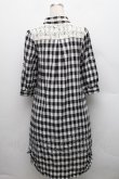 画像2: axes femme / チェック柄ロングチュニ  黒ｘ白 S-25-12-18-036-AX-OP-HR-ZS (2)