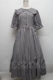 画像1: m petit by misako / TT*Mギンガムチェック半袖ワンピース M 黒×白 S-25-12-18-037-LO-OP-HR-ZS (1)