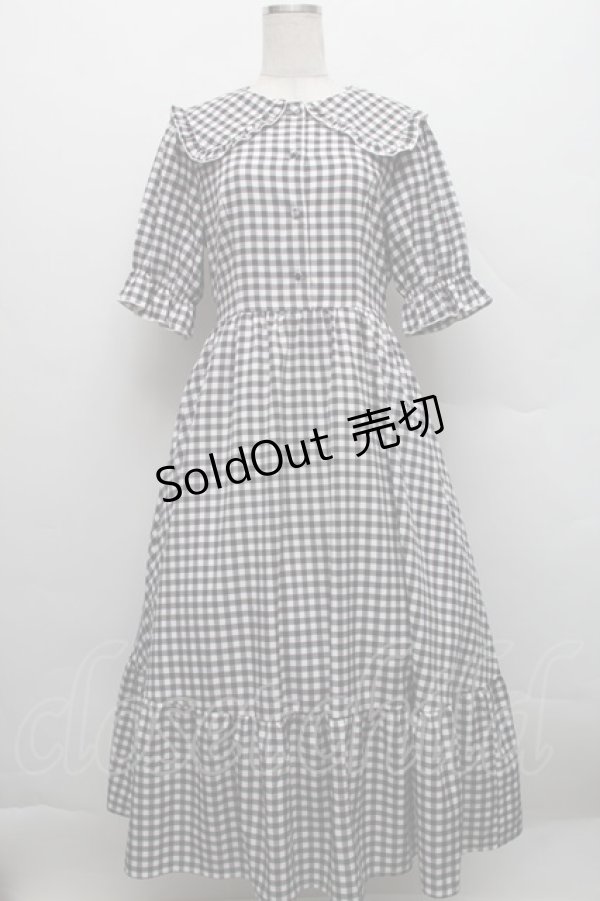 画像1: m petit by misako / TT*Mギンガムチェック半袖ワンピース M 黒×白 S-25-12-18-037-LO-OP-HR-ZS (1)