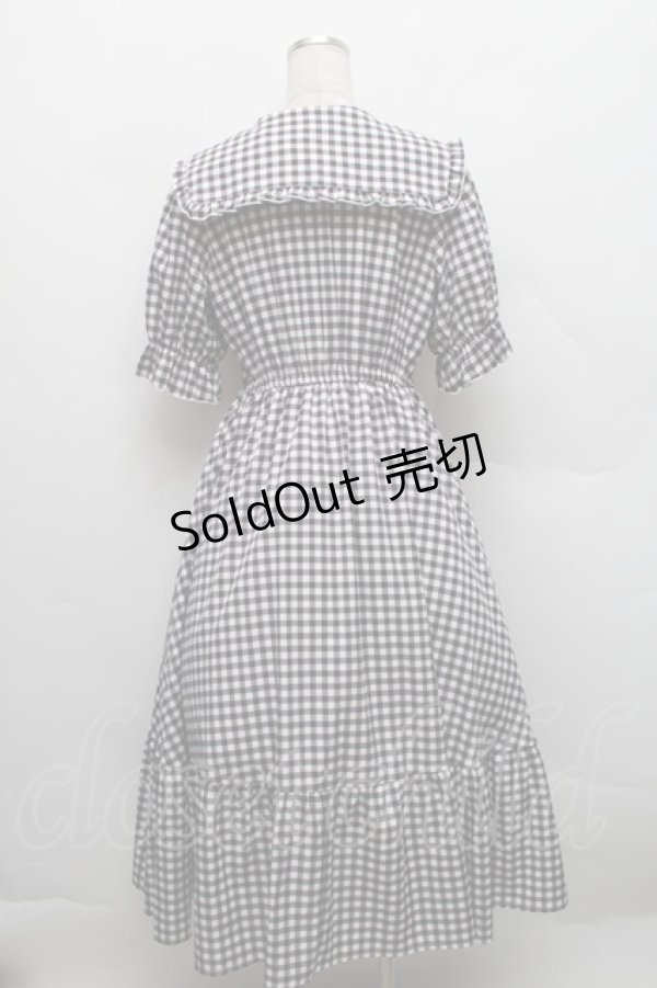 画像2: m petit by misako / TT*Mギンガムチェック半袖ワンピース M 黒×白 S-25-12-18-037-LO-OP-HR-ZS (2)