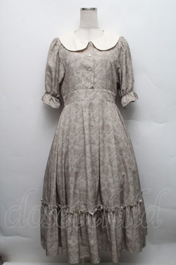 画像1: m petit by misako / NINA’Sコラボトワルドジュイワンピース M ベージュ S-25-12-18-038-LO-OP-HR-ZS (1)