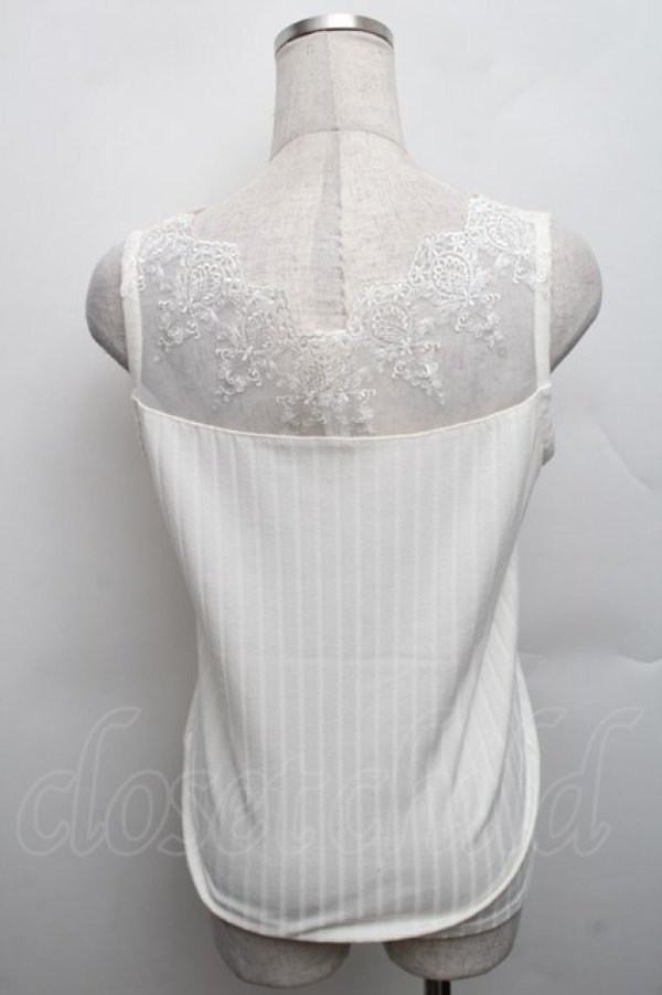 画像2: axes femme / 繊細レースタンク  アイボリー S-25-12-18-004-AX-TO-HR-ZS (2)