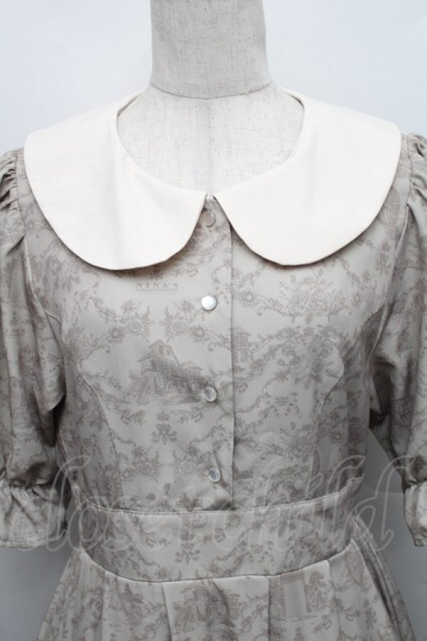 画像3: m petit by misako / NINA’Sコラボトワルドジュイワンピース M ベージュ S-25-12-18-038-LO-OP-HR-ZS (3)