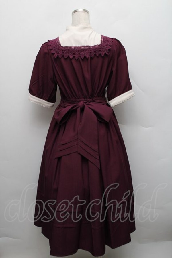 画像2: axes femme kawaii / エレガントドールワンピース M ワイン S-25-12-18-039-AX-OP-AS-ZS (2)