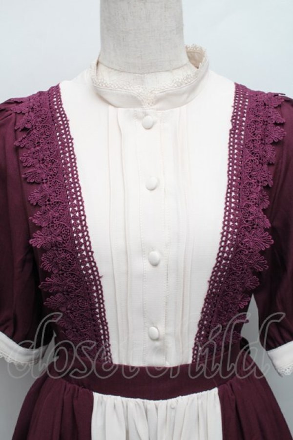 画像3: axes femme kawaii / エレガントドールワンピース M ワイン S-25-12-18-039-AX-OP-AS-ZS (3)