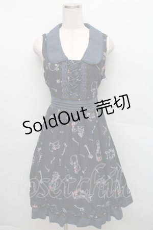 画像: axes femme / 鍵柄ワンピース  紺 S-25-12-18-046-AX-OP-HR-ZS