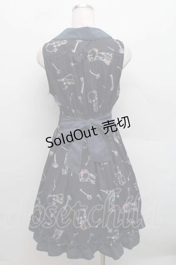 画像2: axes femme / 鍵柄ワンピース  紺 S-25-12-18-046-AX-OP-HR-ZS (2)