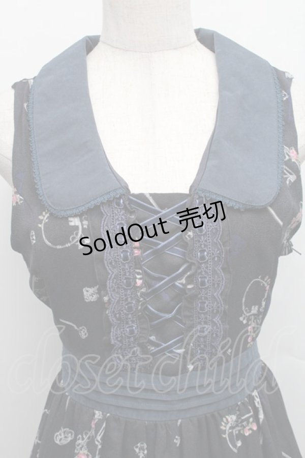 画像3: axes femme / 鍵柄ワンピース  紺 S-25-12-18-046-AX-OP-HR-ZS (3)