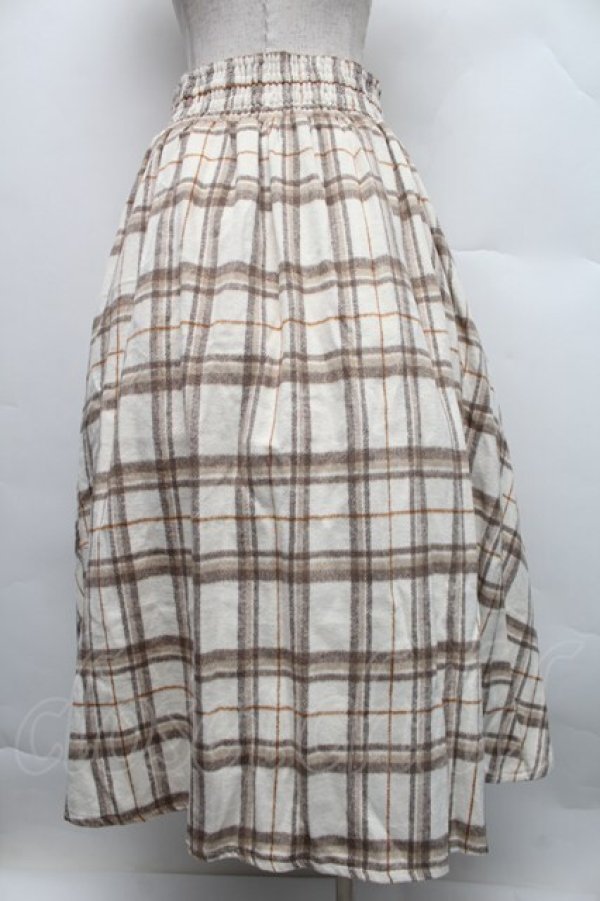 画像2: axes femme / ハイウエスト起毛チェックスカート  オフ S-25-12-18-050-AX-SK-AS-ZS (2)