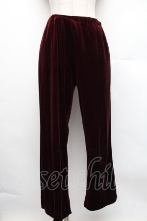 画像: Jane Marple Dans Le Salon / ストレッチベロアパンツ  ワイン S-25-12-18-056-JM-PA-AS-ZS