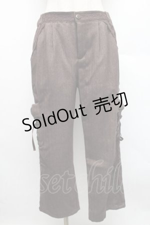 画像: axes femme / ポケット編み上げパンツ  ブラウン S-25-12-18-057-AX-PA-HR-ZS