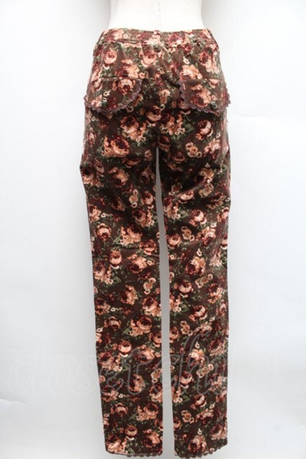 画像2: axes femme / コーデュロイ柄パンツ  チャ S-25-12-18-058-AX-PA-HR-ZS (2)