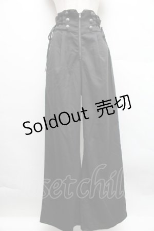 画像: axes femme POETIQUE / レースアップデザインパンツ  黒 S-25-12-18-059-AX-PA-AS-ZS