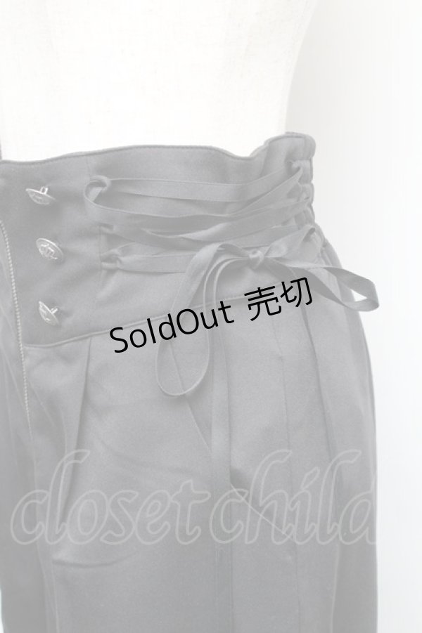 画像4: axes femme POETIQUE / レースアップデザインパンツ  黒 S-25-12-18-059-AX-PA-AS-ZS (4)