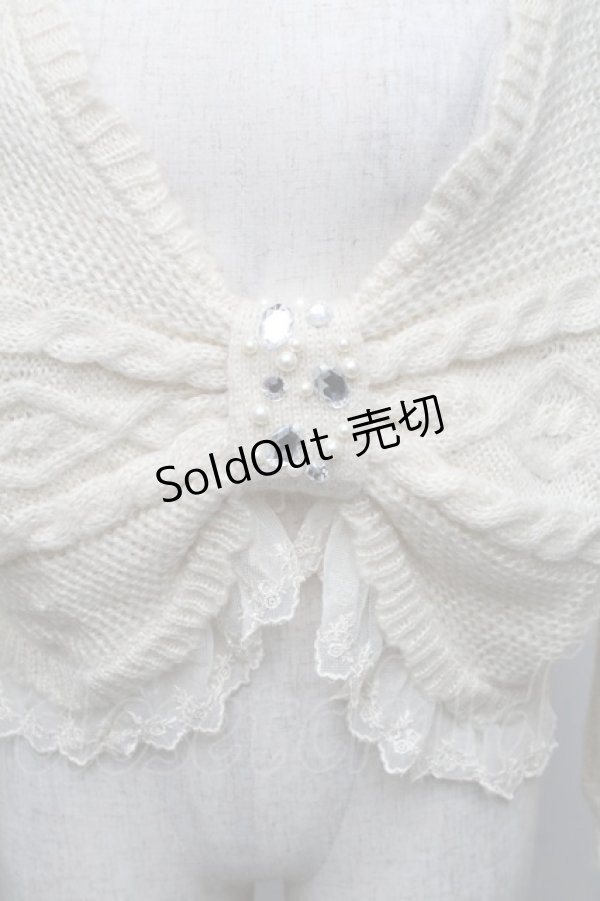 画像3: axes femme / ビジュー使いニットボレロ  キナリ S-25-12-18-007-AX-TO-HR-ZS (3)