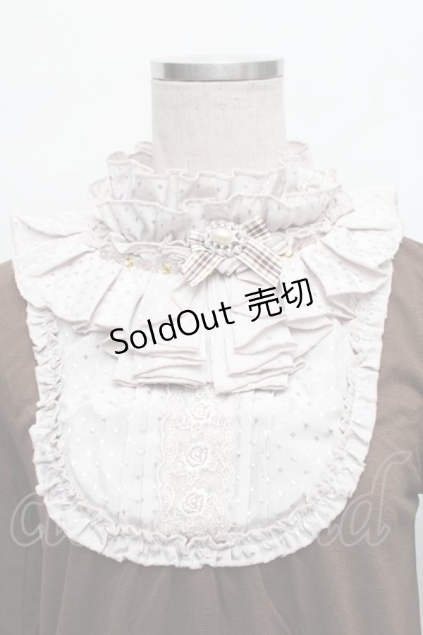 画像3: axes femme / ブローチ付スタンドブロッキングプルオーバー  ブラウン S-25-12-18-015-AX-TO-HR-ZS (3)