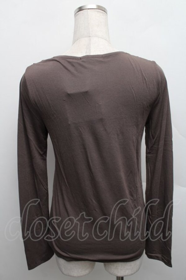 画像2: axes femme / 袖口2WAYインナーPO  モカ S-25-12-18-016-AX-TO-HR-ZS (2)