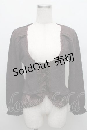 画像: axes femme / 編み上げデザインプルオーバー  チャ S-25-12-18-018-AX-TO-HR-ZS