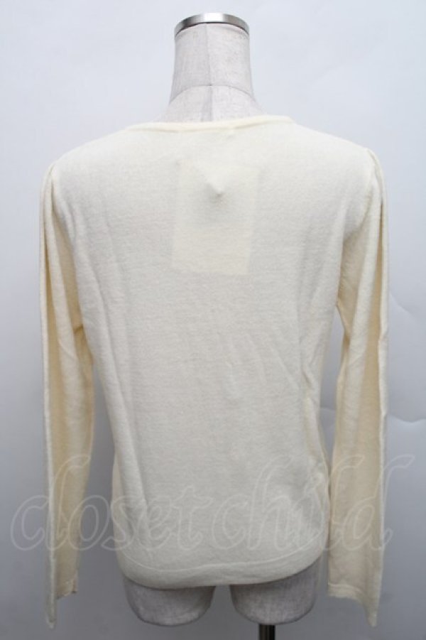 画像2: axes femme / バタフライ刺繍カーディガン  キナリ S-25-12-18-002-AX-TO-HR-ZS (2)