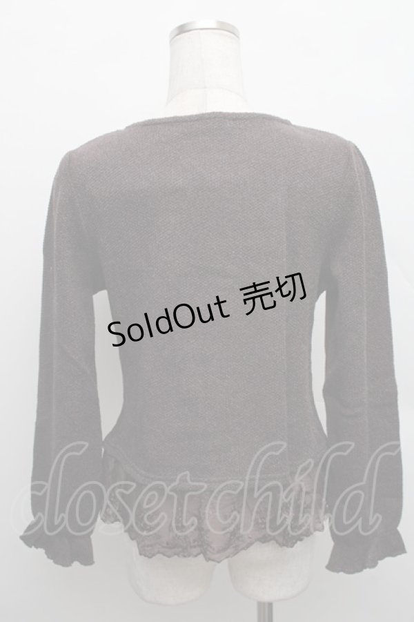 画像2: axes femme / 編み上げデザインプルオーバー  チャ S-25-12-18-018-AX-TO-HR-ZS (2)