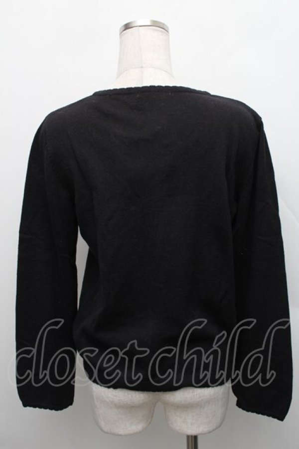 画像2: axes femme / 巻きバラレースカーディガン  黒 S-25-12-18-025-AX-TO-HR-ZS (2)