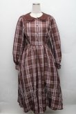 画像1: m petit by misako / マイメロチェックフレアワンピース M ブラウン S-25-12-18-030-LO-OP-AS-ZS (1)