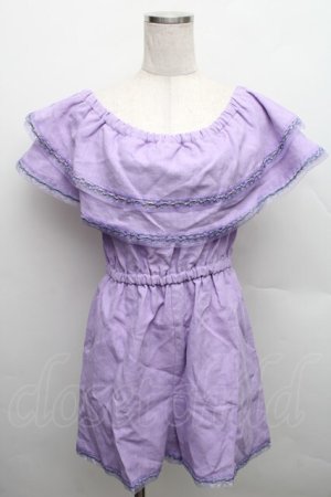 画像: lilLilly / オフショルオールインワン  ラベンダー S-25-12-18-031-LO-OP-AS-ZS