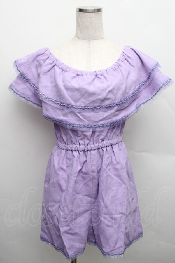 画像1: lilLilly / オフショルオールインワン  ラベンダー S-25-12-18-031-LO-OP-AS-ZS (1)