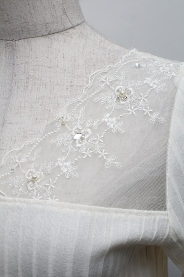 画像3: axes femme / レース切替カットソー  アイボリー S-25-12-18-003-AX-BL-HR-ZS (3)