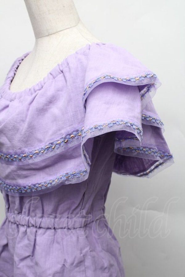 画像3: lilLilly / オフショルオールインワン  ラベンダー S-25-12-18-031-LO-OP-AS-ZS (3)