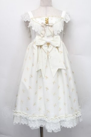 画像: BABY,THE STARS SHINE BRIGHT / Fluffy Dream Ribbonジャンパースカート  生成り S-25-12-20-021-BA-OP-SA-ZS