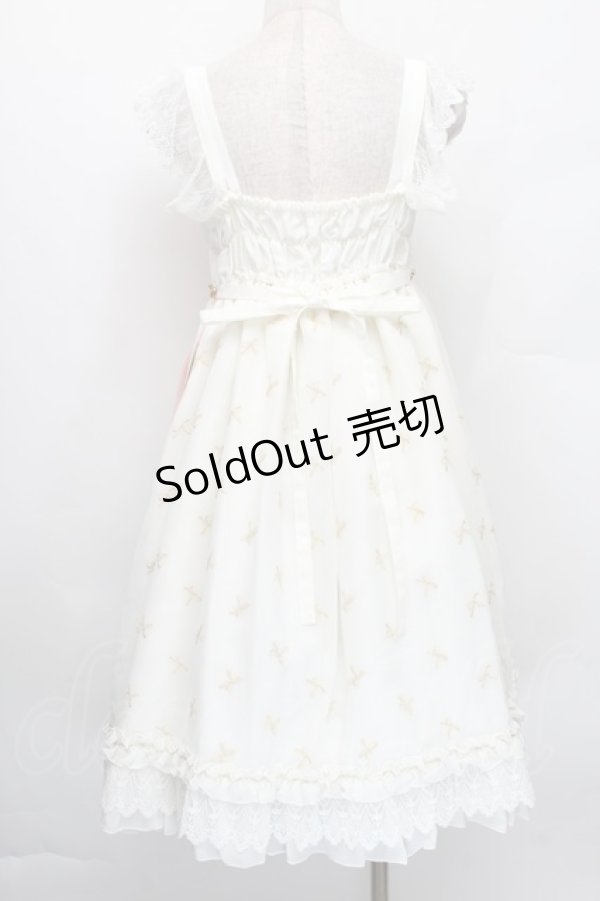 画像2: BABY,THE STARS SHINE BRIGHT / Fluffy Dream Ribbonジャンパースカート  生成り S-25-12-20-021-BA-OP-SA-ZS (2)