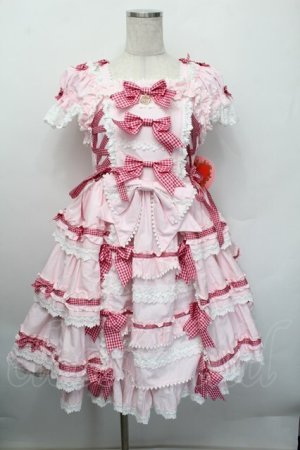 画像: BABY,THE STARS SHINE BRIGHT / Flancesca Ribbonジャンパースカート  ピンク S-25-12-20-024-BA-JA-HR-ZS