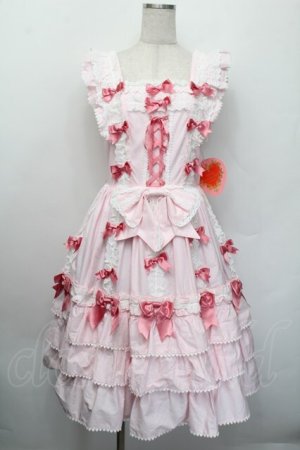 画像: BABY,THE STARS SHINE BRIGHT / Ribbon ribbon blooms ジャンパースカート  ピンク S-25-12-20-025-BA-OP-AS-ZS