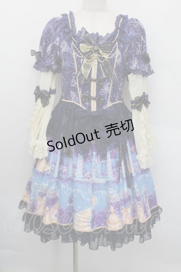 画像1: BABY,THE STARS SHINE BRIGHT / Cinderellaワンピース  紺 S-25-12-20-028-BA-OP-AS-ZS (1)