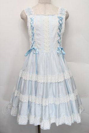 画像: BABY,THE STARS SHINE BRIGHT / ミルフィーユジャンパースカート  サックス S-25-12-20-030-BA-OP-AS-ZS