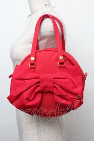 画像: Perla nell' ostrica / シャンタンリボン付きハンプバッグ  赤 S-25-12-20-1001-EL-BG-HR-ZS