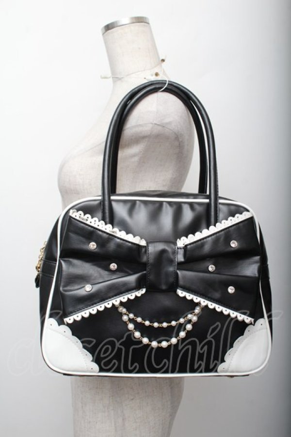 画像1: Angelic Pretty / 宝石リボンボストンバッグ   S-25-12-20-1007-AP-BG-AS-ZS (1)