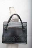 画像2: Jean Paul GAULTIER / ロゴ型押しレザーバッグ  黒 S-25-12-20-1008-GO-BG-AS-ZS (2)