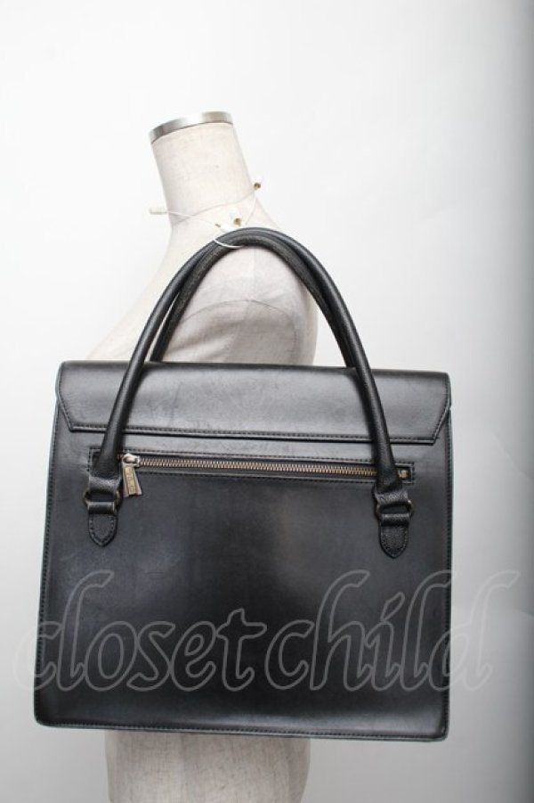 画像2: Jean Paul GAULTIER / ロゴ型押しレザーバッグ  黒 S-25-12-20-1008-GO-BG-AS-ZS (2)