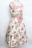 画像3: Victorian maiden / ロココブーケフリルジャンパースカート  ロココローズ S-25-12-20-1016-CL-OP-AS-ZS (3)