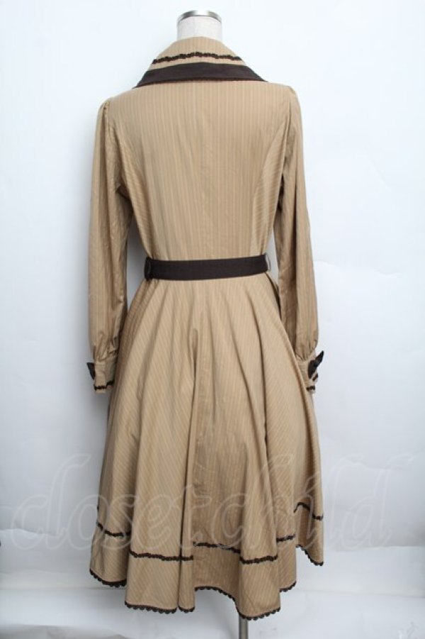 画像2: Innocent World / ストライプサーキュラーフレアーワンピース  ベージュ S-25-12-20-1021-IW-OP-AS-ZS (2)