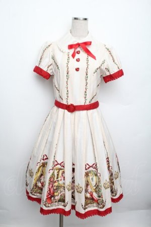 画像: Innocent World / 童話柄ワンピース  オフｘ赤 S-25-12-20-1022-IW-OP-AS-ZS