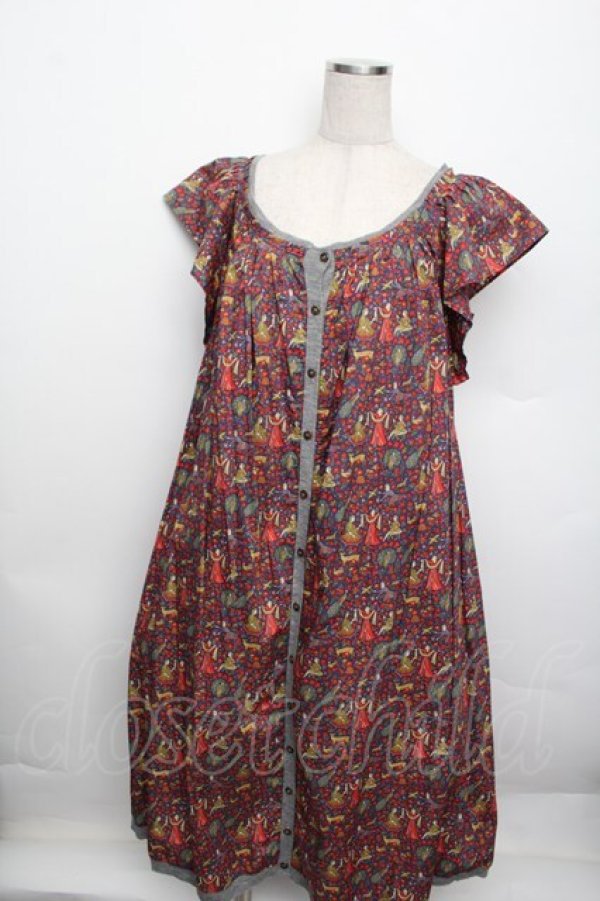 画像1: Jane Marple Dans Le Salon / Dancing Lady's ワンピース  赤 S-25-12-20-1031-JM-OP-HR-ZS (1)