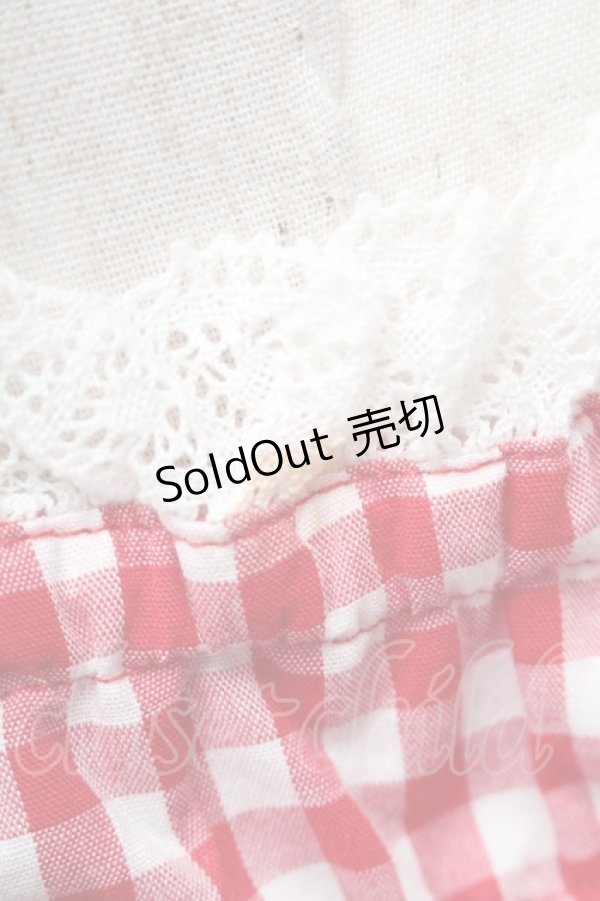 画像6: metamorphose / ギンガムシャーリングジャンパースカート  赤ｘ白 S-25-12-20-005-ME-OP-AS-ZS (6)