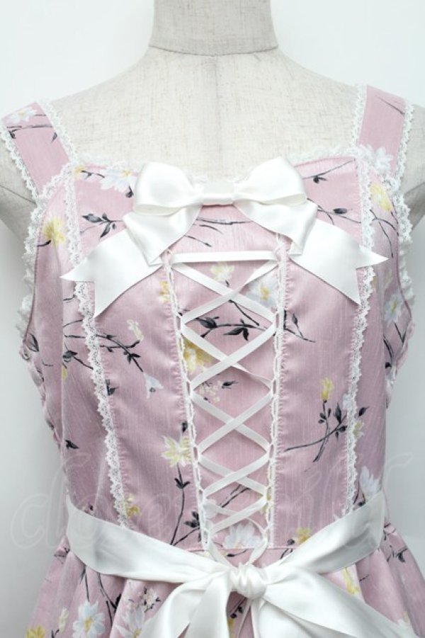 画像3: metamorphose / リボンサーキュラージャンパースカート（フラワー） 1 ピンク S-25-12-20-006-ME-OP-AS-ZS (3)