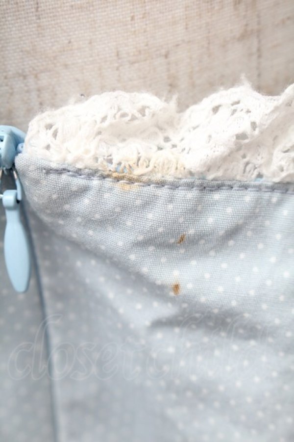 画像7: metamorphose / 裾フリルジャンパースカート（水玉）  サックス S-25-12-20-008-ME-OP-HR-ZS (7)