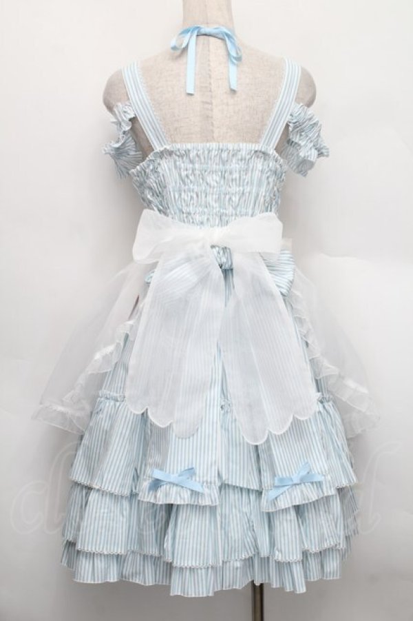 画像2: metamorphose / シナモロールコラボ　エプロン付きジャンパースカート  サックス S-25-12-20-009-ME-OP-AS-ZS (2)