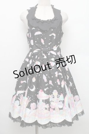 画像: Angelic Pretty / MilkyPlanetジャンパースカートSet  黒 S-25-12-20-014-AP-OP-ET-ZS